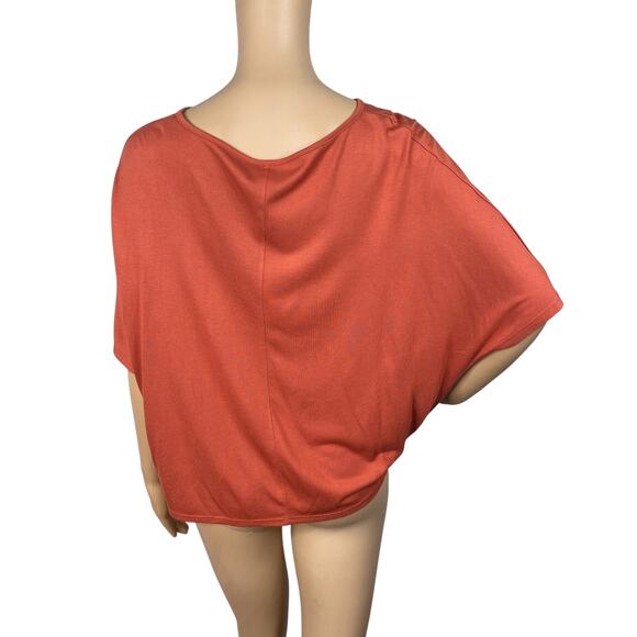 Athleta Dolman Tee Oversized Burnt Orange Draped T-Shirt Top SZ XS - Picture 8 of 12